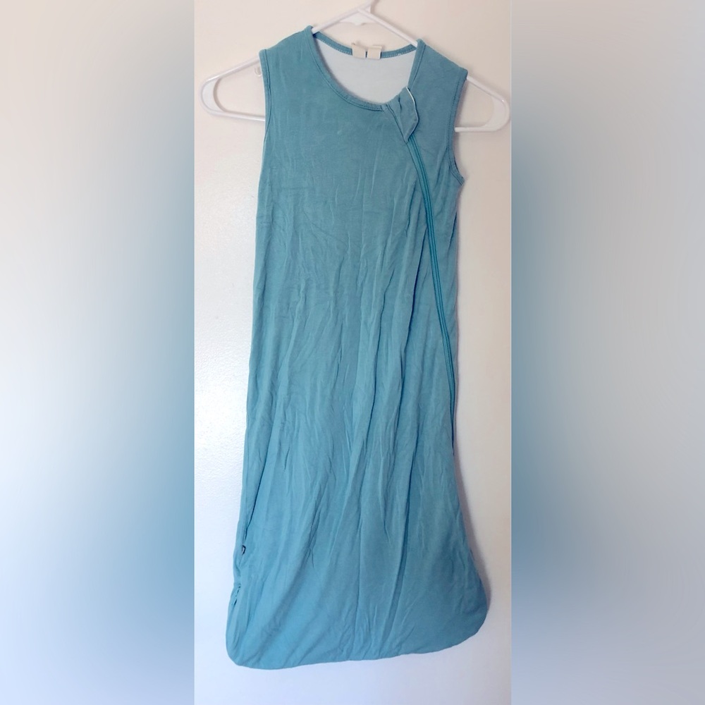 Used Kyte Baby 0.5 TOG Light Blue Color Bamboo Sleep Sack Size 6-18 months.